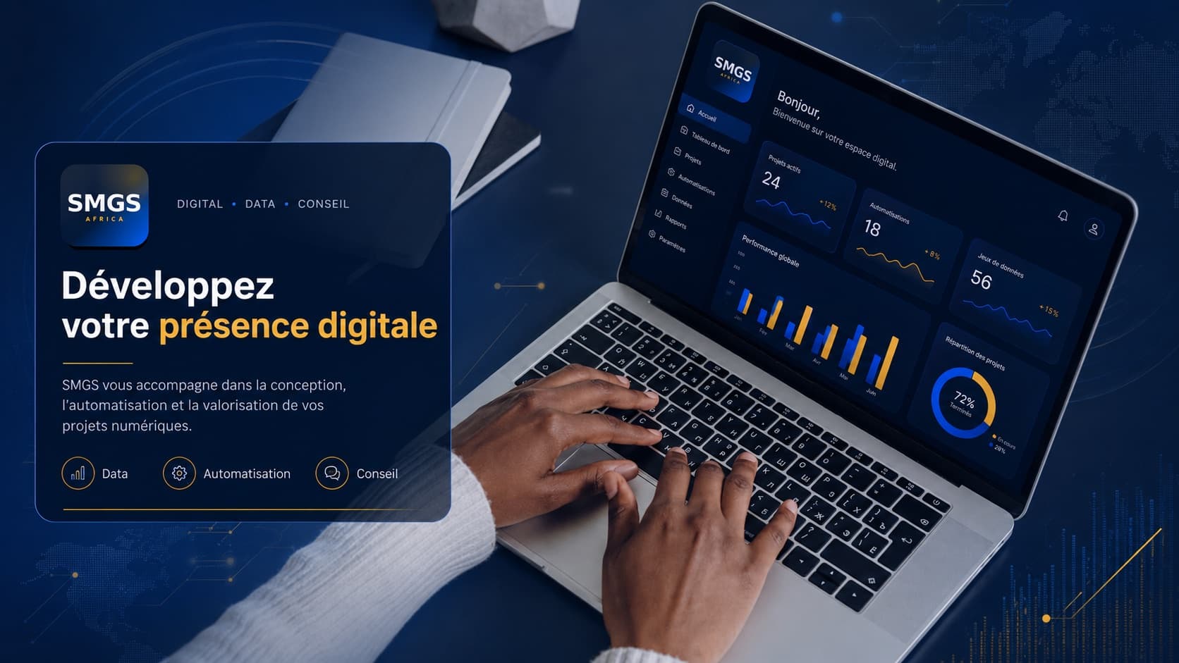 Développez votre présence digitale avec SMGS Africa : conception, automatisation et valorisation de vos projets numériques